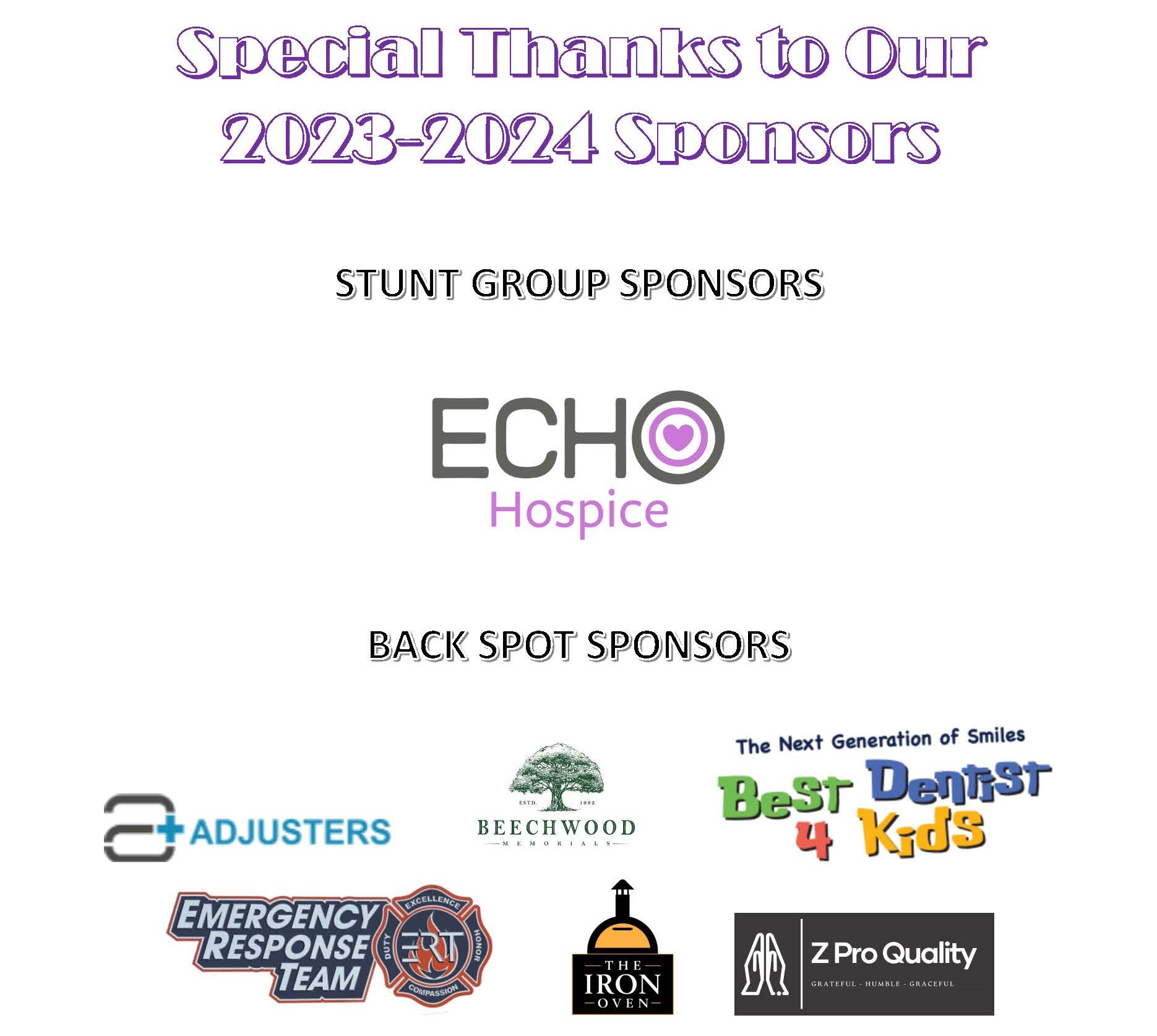 Southampton Knights Cheerleading Sponsors